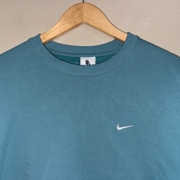 Nike Nikelab Solo Swoosh Men's Fleece Heavyweight Sweatshirt DX1361-464 Mens - Picture 3 of 15
